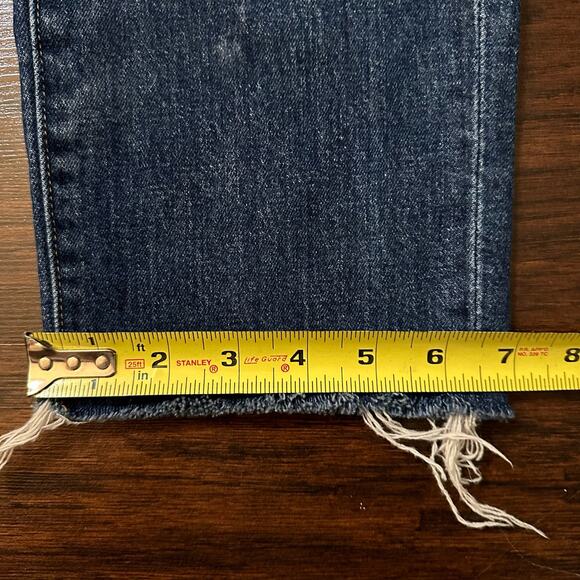 Madewell dark wash slim boyjean raw hem jeans size 28 - Picture 14 of 14